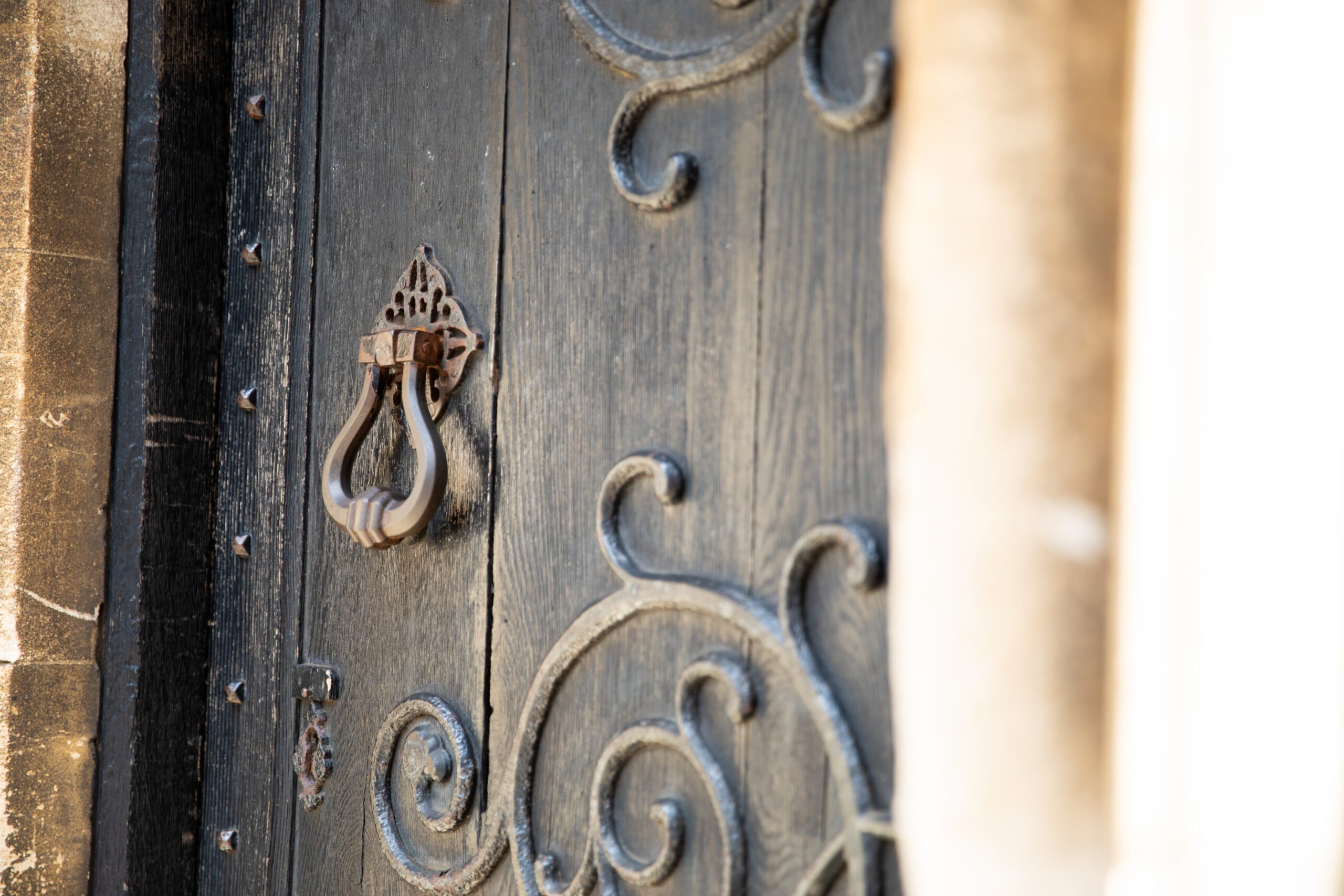 a picture of a church door