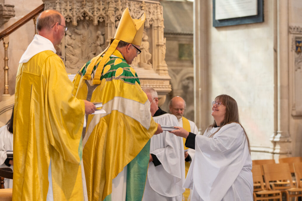 Inside Norwich Cathedral at the Licensed Lay Ministers service in 2023